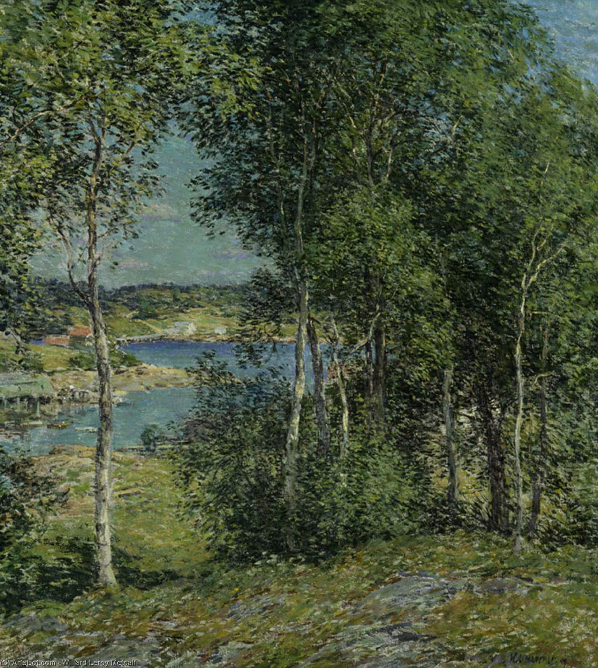 A Family Of Birches — Willard Leroy Metcalf