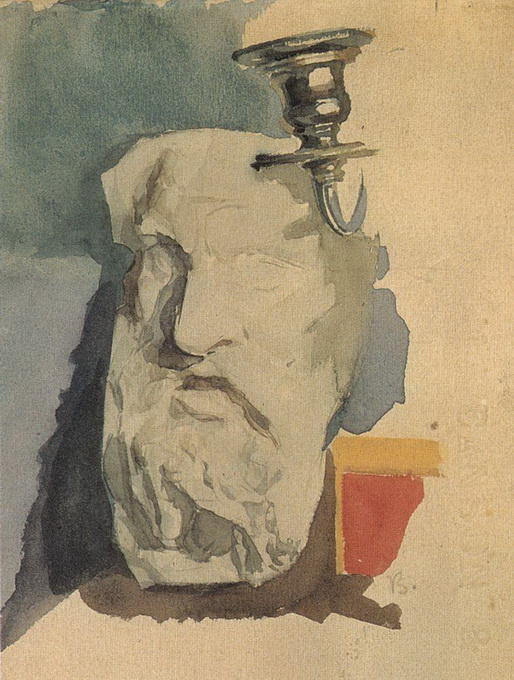 Still Life. Plaster Mask, Horn Of Chandelier. — Mikhail Vrubel
