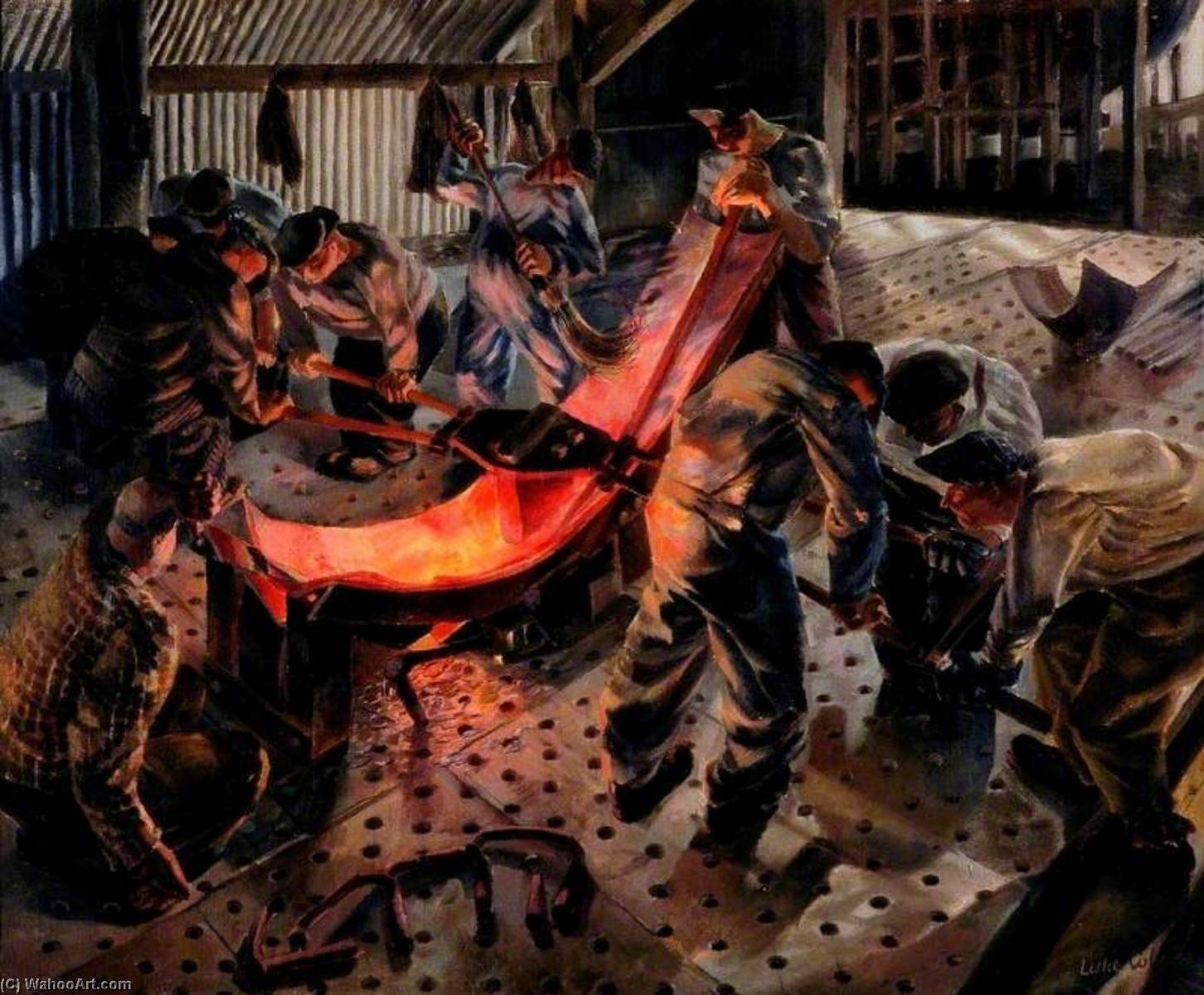 The Shaping Of The Keel Plate Of A Corvette — Leslie Cole