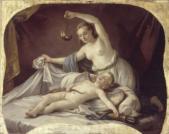 Psyche Reconnaissant L'amour Endormi — Joseph Marie Vien