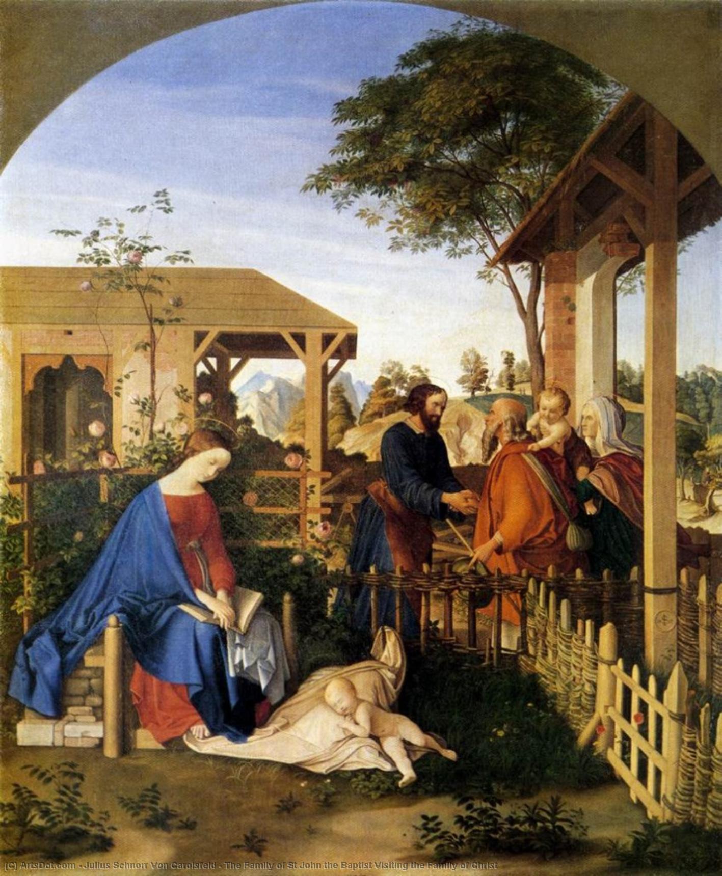 The Family Of St John The Baptist Visiting The Family Of Christ — Julius Schnorr Von Carolsfeld