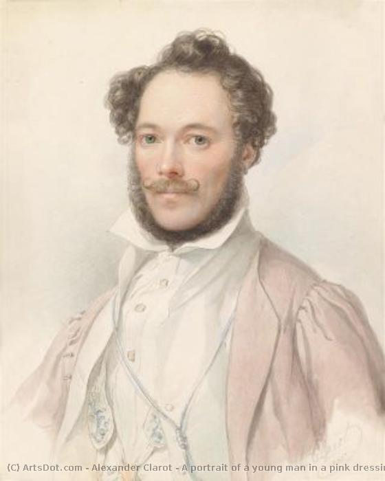 A Portrait Of A Young Man In A Pink Dressing Gown — Alexander Clarot