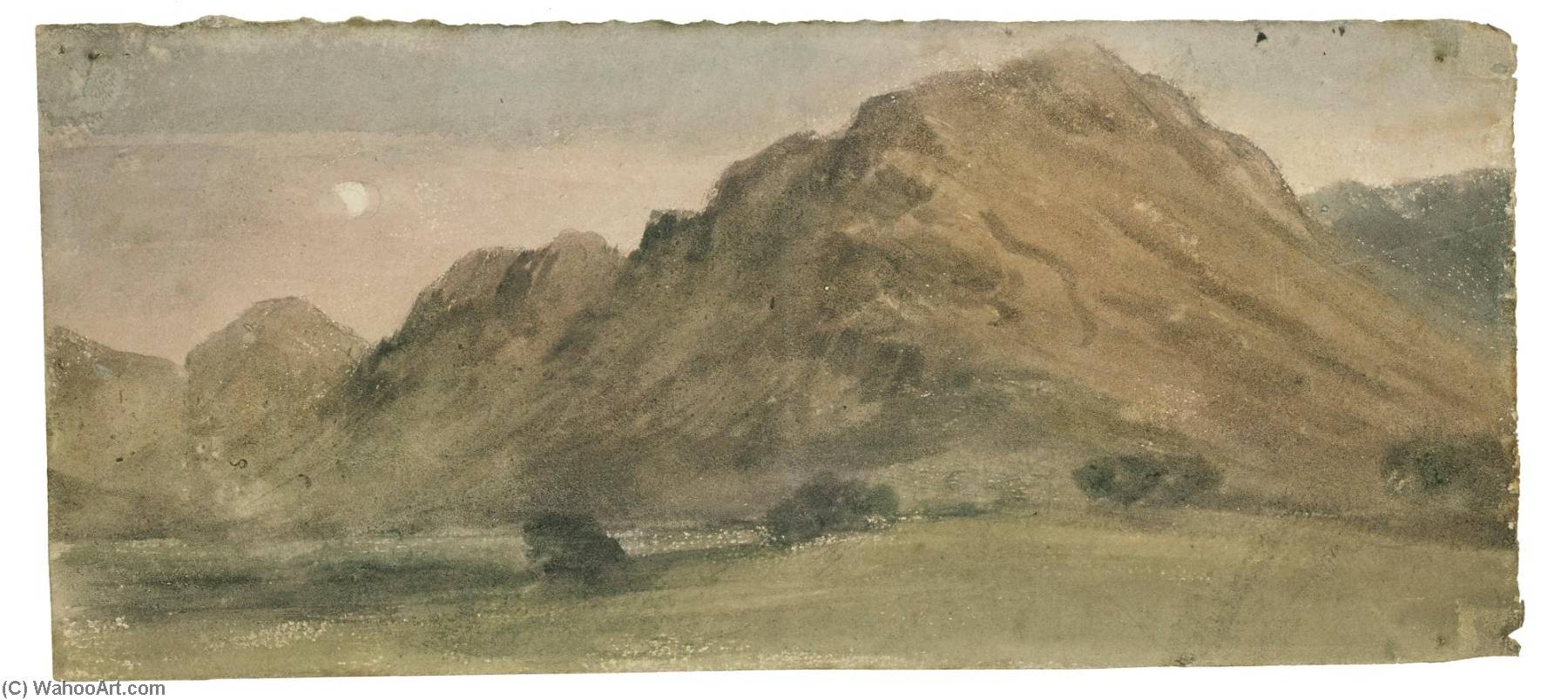 Borrowdale By Moonlight Recto The Bridge At Watendlath Verso — John Constable