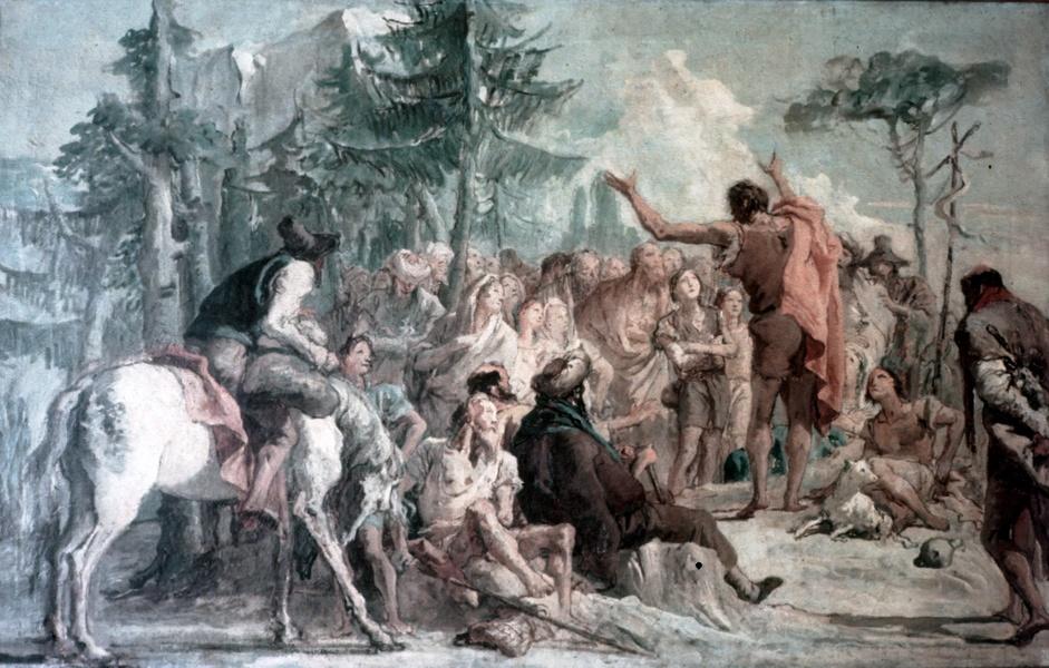 Preaching Of John The Baptist — Giovanni Domenico Tiepolo