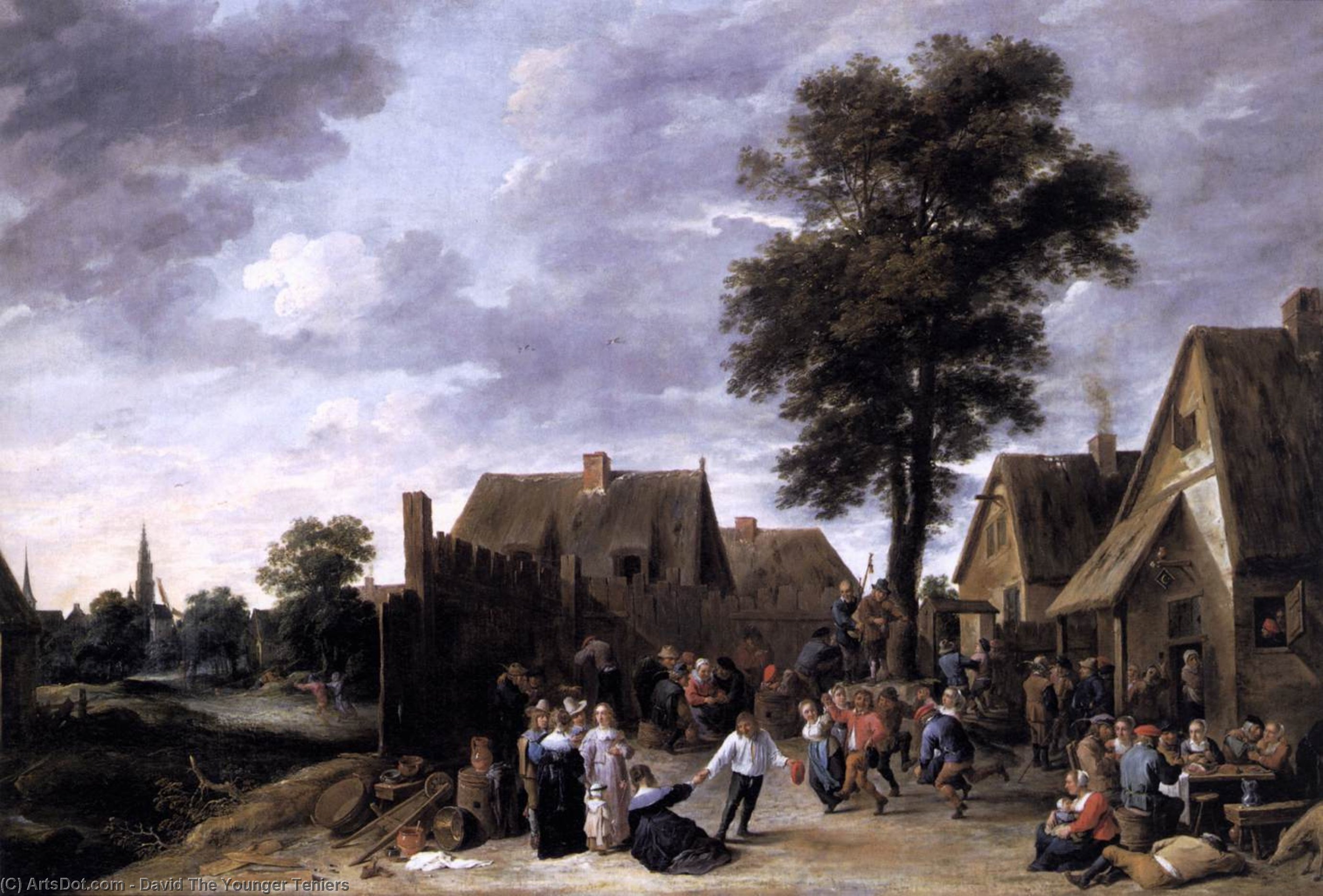 The Kermis At The Half Moon Inn — David Teniers The Younger