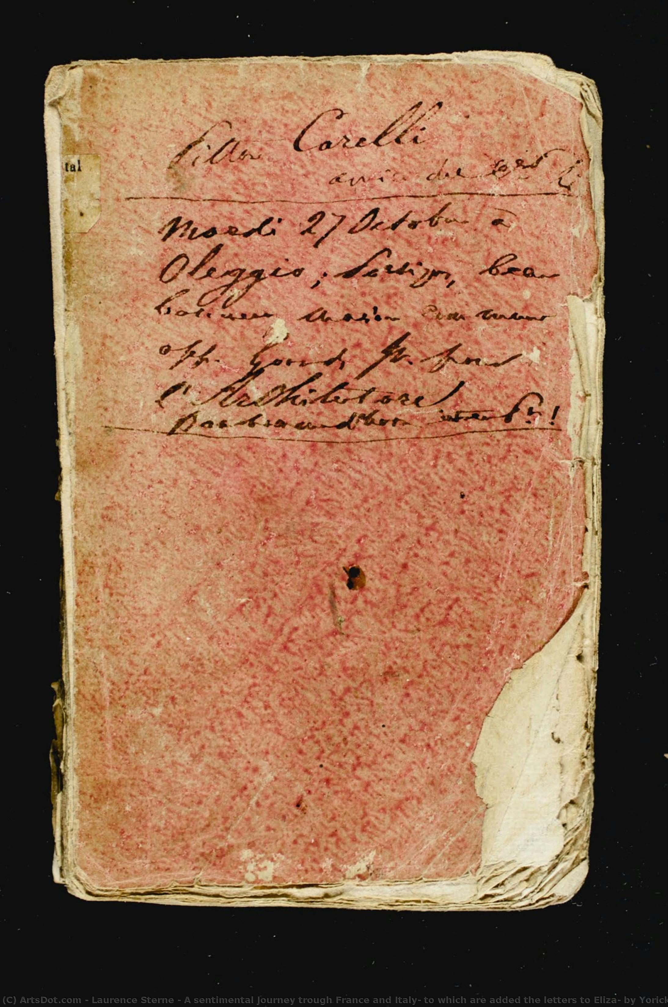 A Sentimental Journey Trough France And Italy: To Which Are Added The Letters To Eliza, By Yorick. Stereotype Edition, According To The Process Of Firmin Didot — Laurence Sterne