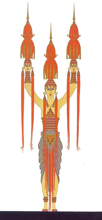 Lantern Bearer, Treasures Of Indochina — Erté
