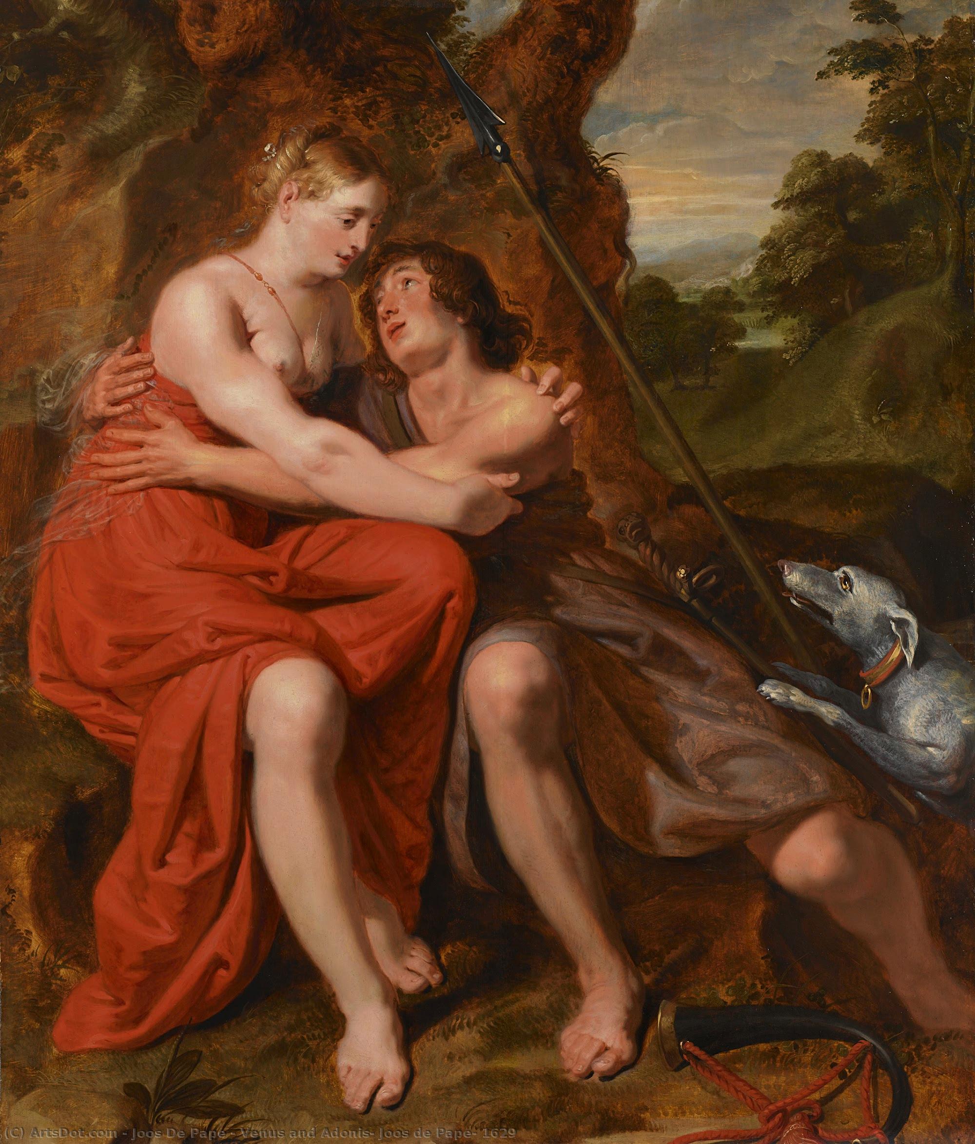 Venus And Adonis, Joos De Pape, 1629 — Joost De Pape