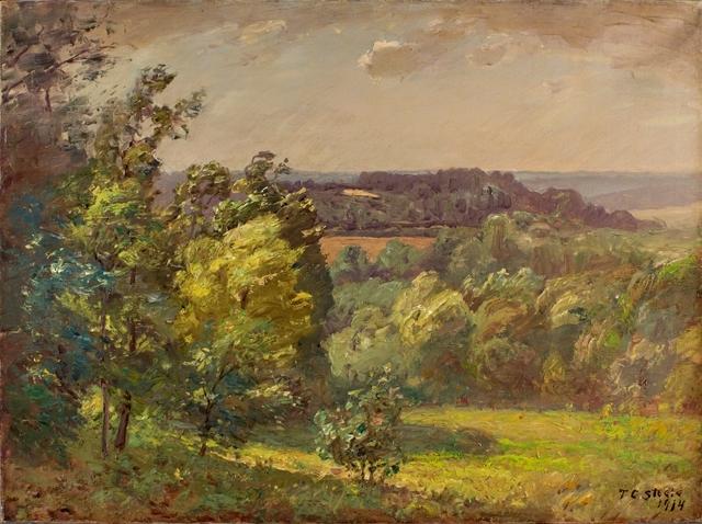 Across The Valley (salt Creek, A Windy Day) — Theodore Clement Steele