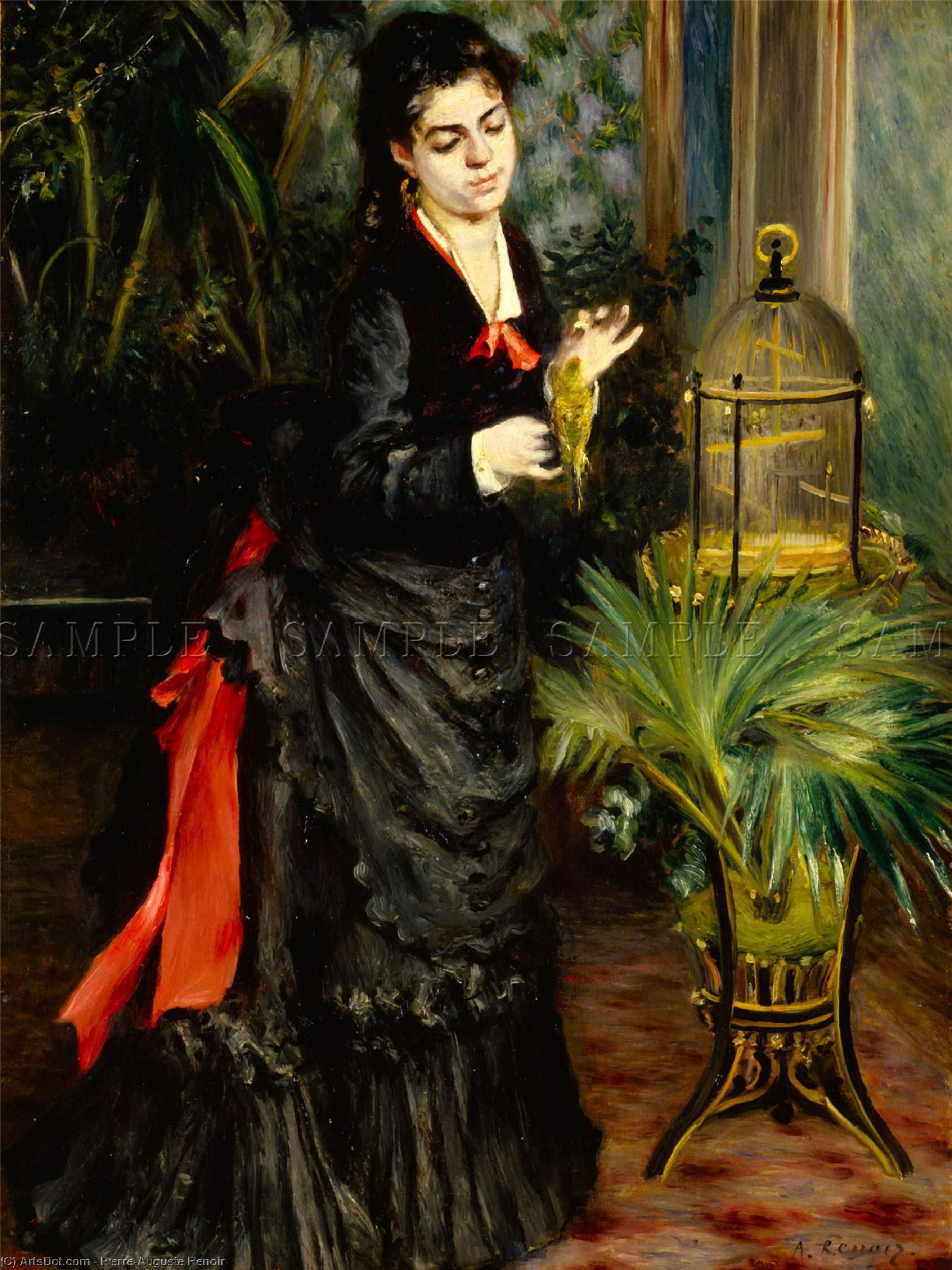Woman With A Parrot (henriette Darras) — Pierre-auguste Renoir
