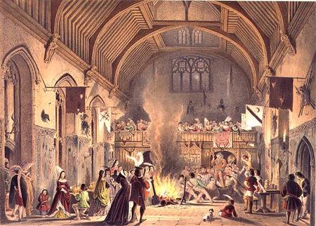 Banquet In The Baronial Hall — Joseph Nash