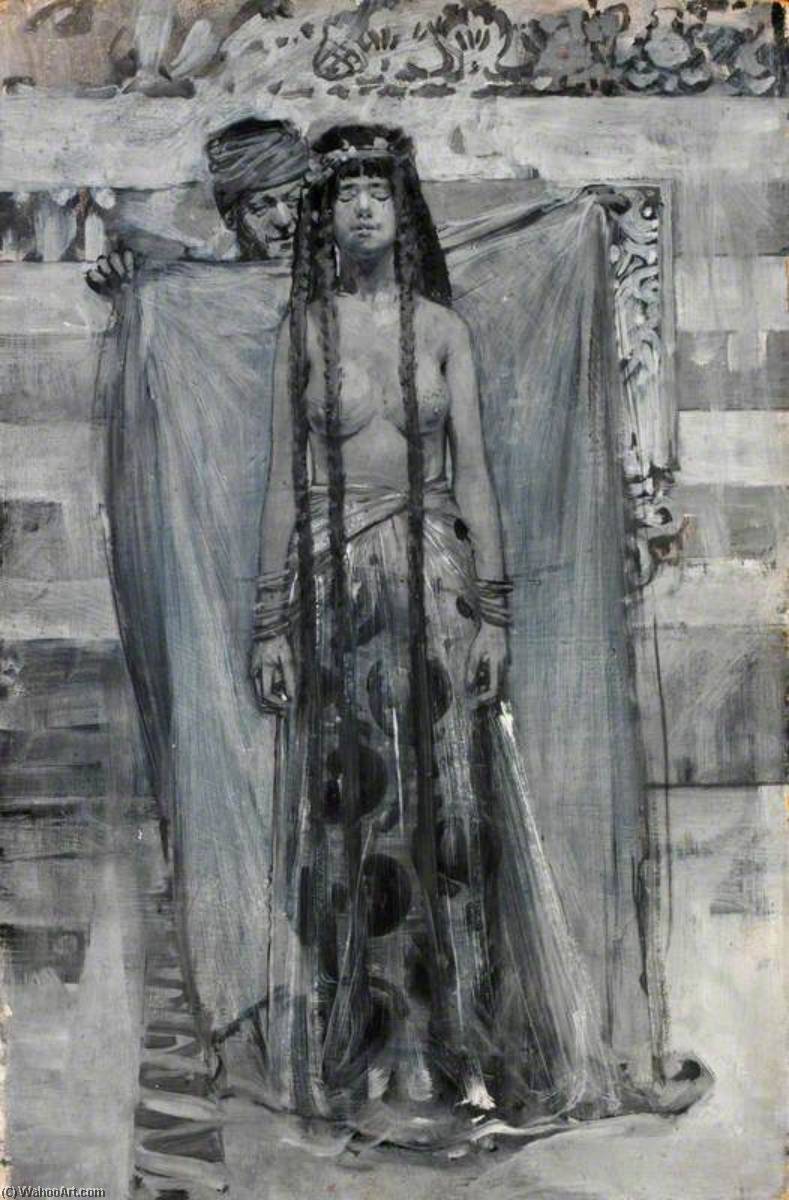 The Merchant Uncovered Her Face (an Illustration For 'the Story Of Gulnare Of The Sea') — Frank Brangwyn