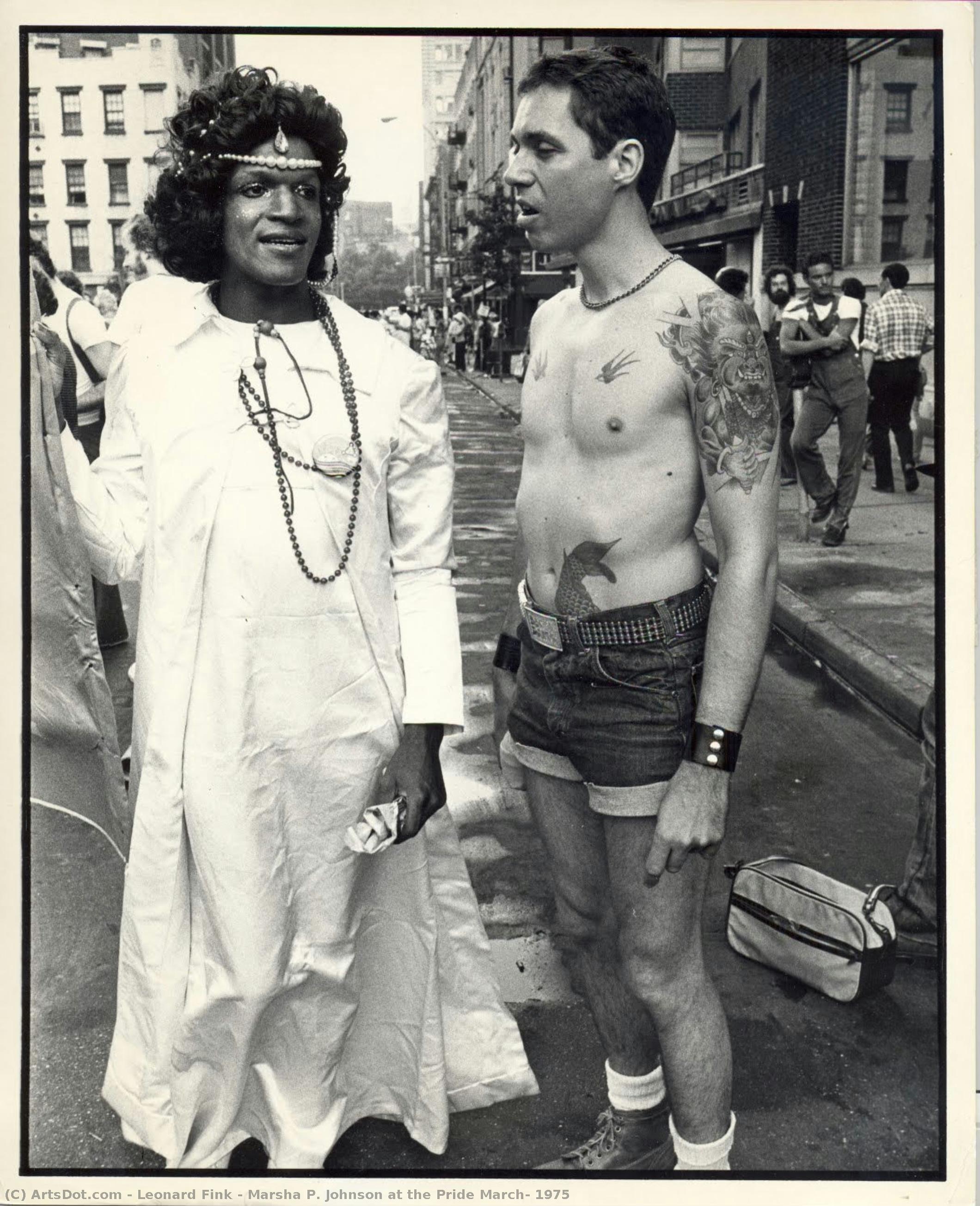 Marsha P. Johnson At The Pride March, 1975 — Leonard Fink