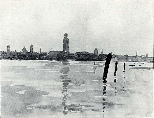 Venetian Water Scene, (painting) — Elizabeth Boott Duveneck