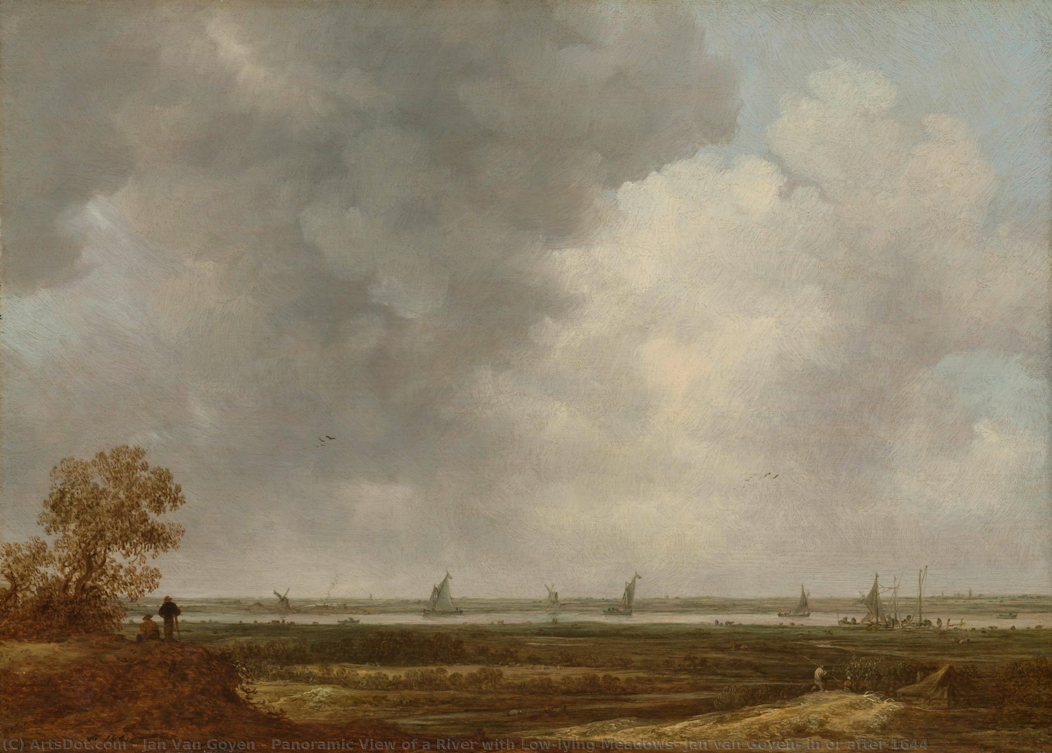Panoramic View Of A River With Low-lying Meadows, Jan Van Goyen, In Or After 1644 — Jan Van Goyen