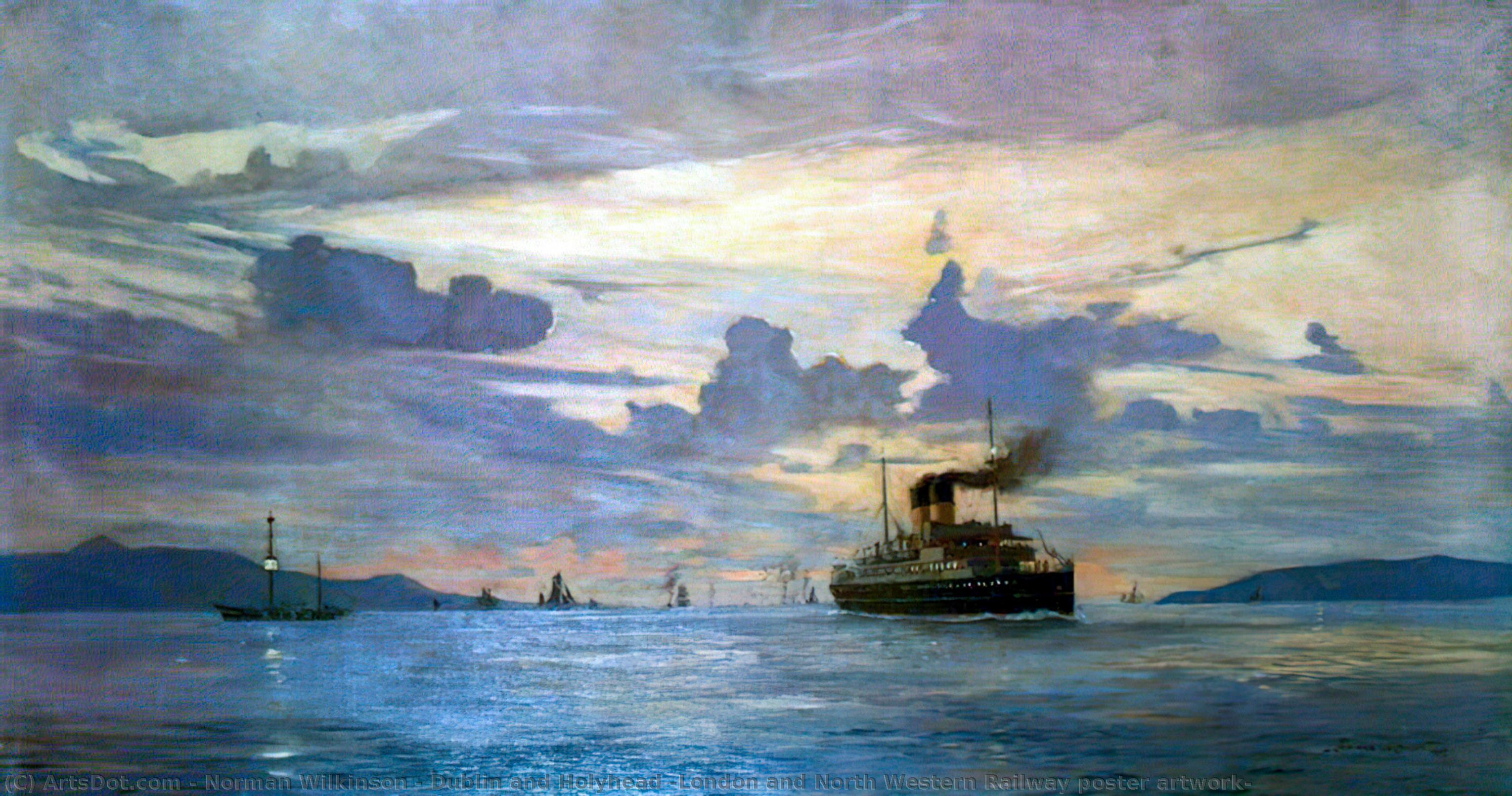 Dublin And Holyhead (london And North Western Railway Poster Artwork) — Norman Wilkinson