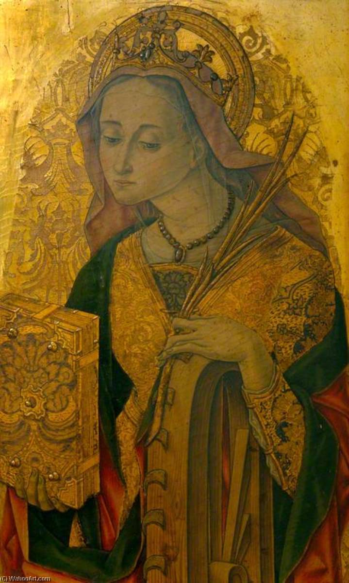 Saint Catherine (panel From An Altarpiece) — Vittore Crivelli