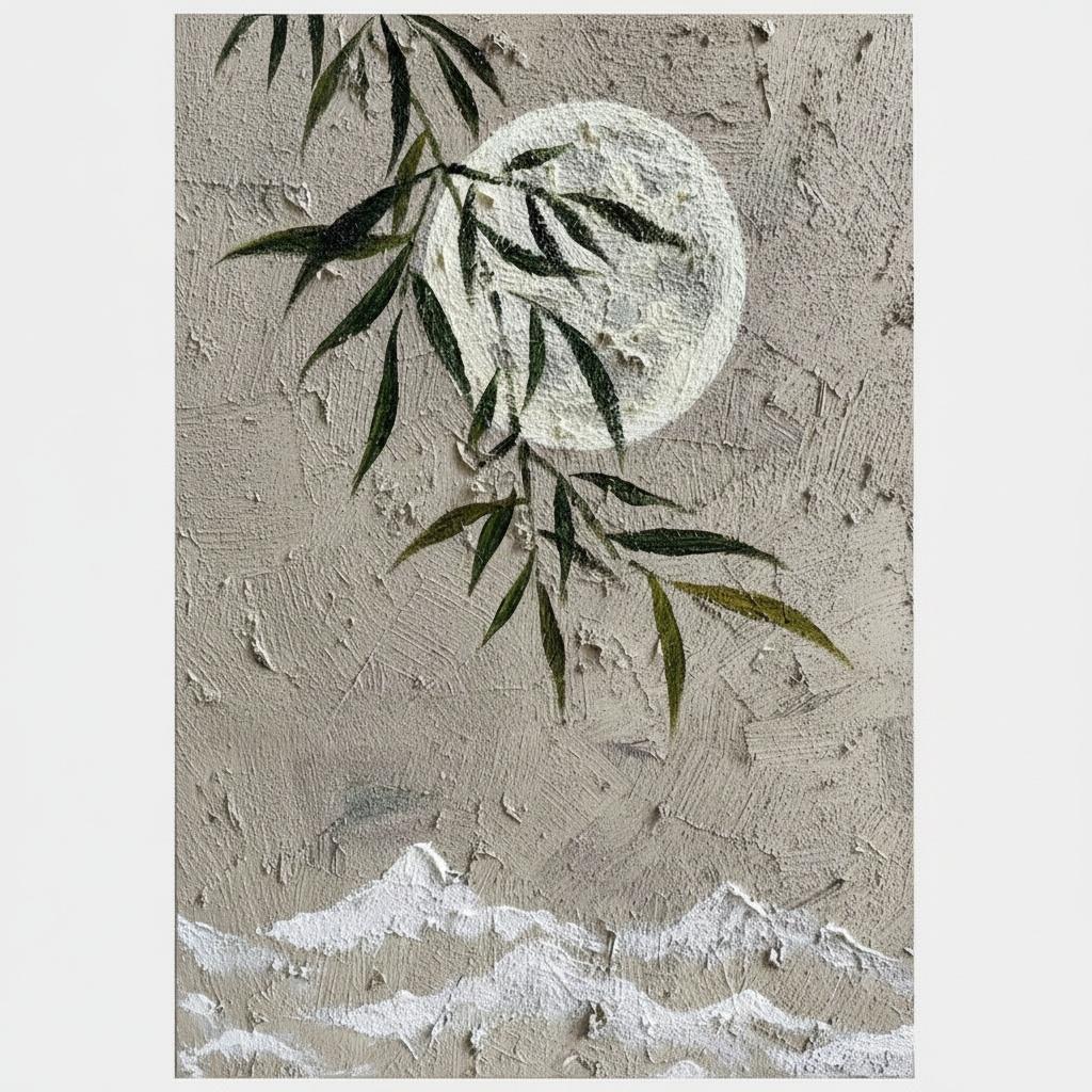 Soledad Lunar Sobre Sombras Verdantes Silenciosas Y Mareas Blancas En Cresta — David Moreau