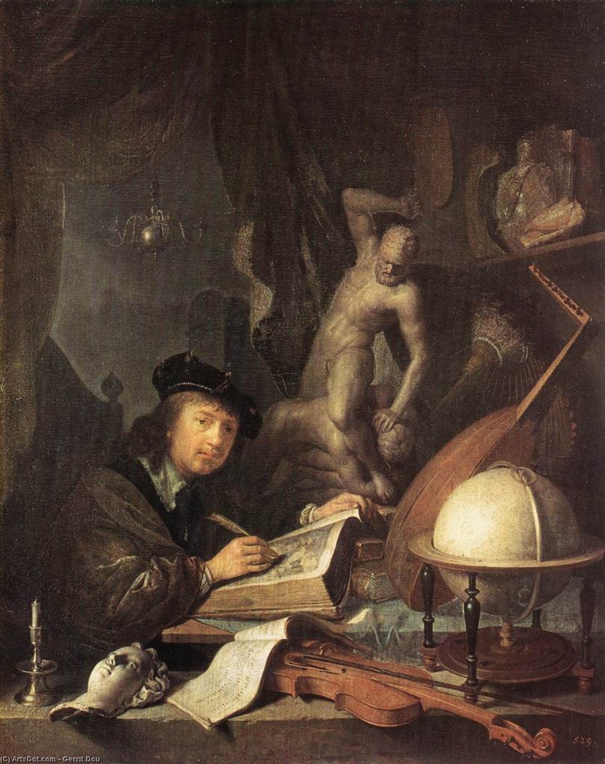 Painter In His Studio — Герит Ду