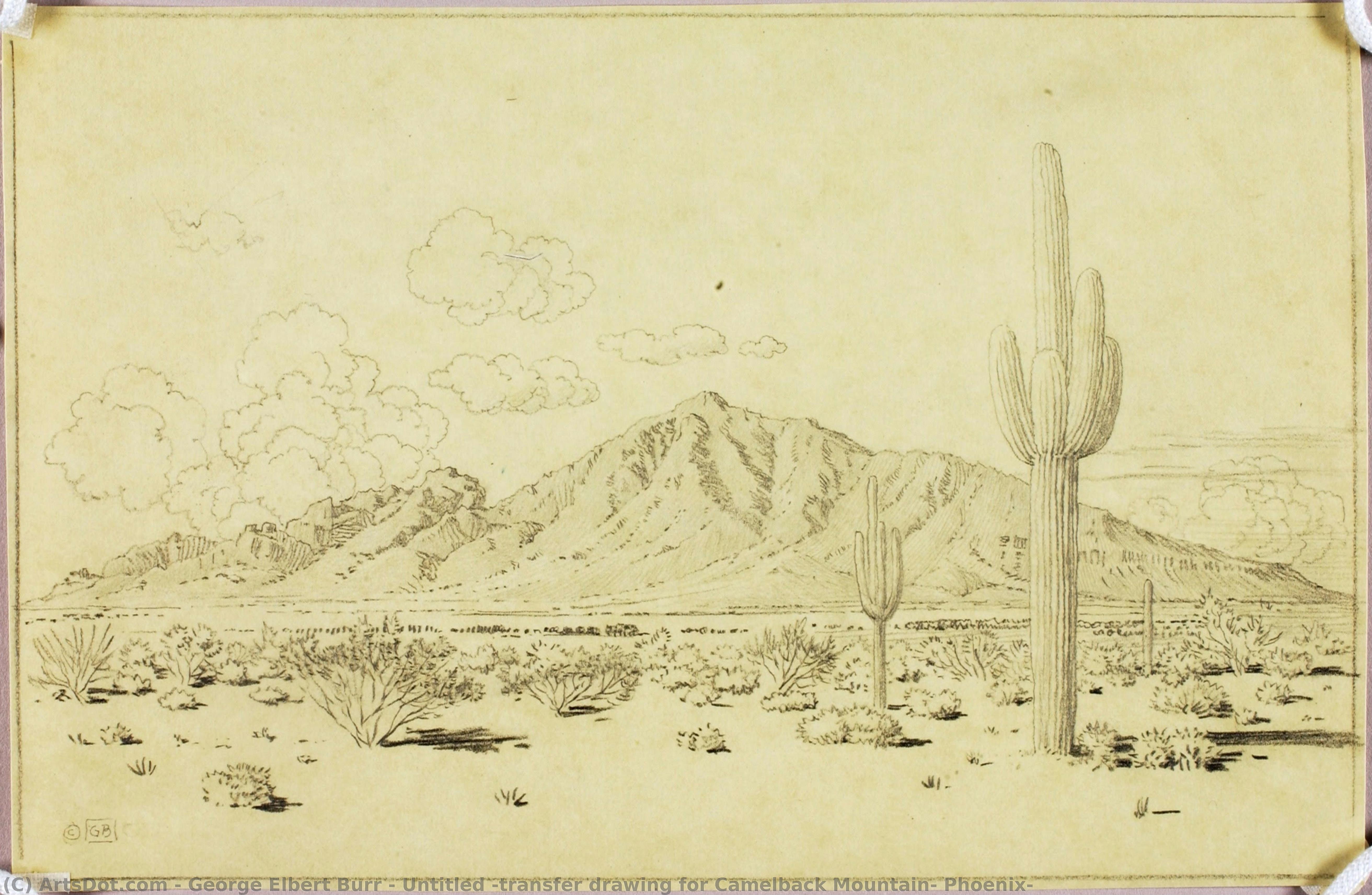 Untitled (transfer Drawing For Camelback Mountain, Phoenix) — Джордж Элберт Берр