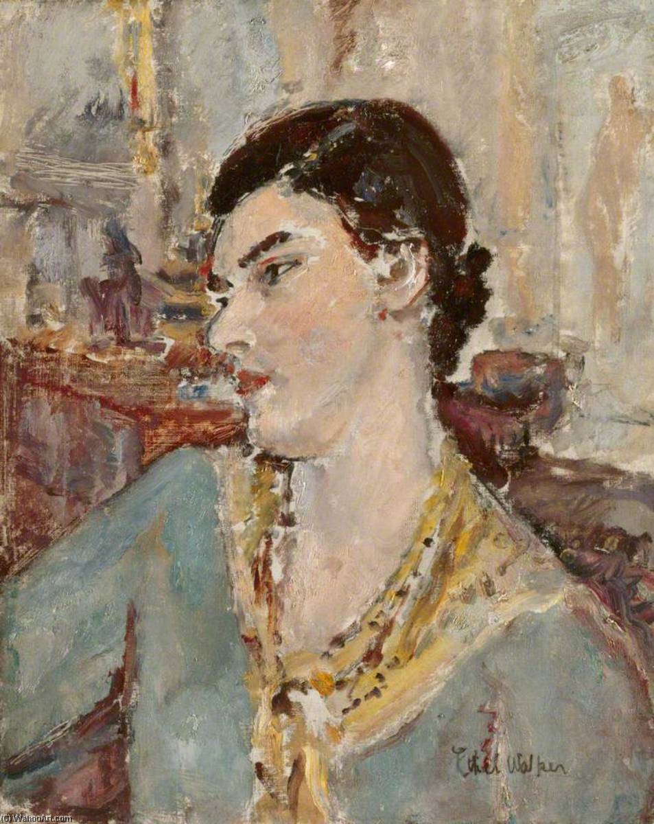 Portrait Of A Woman With A Scarf (gwen) — Ethel Walker