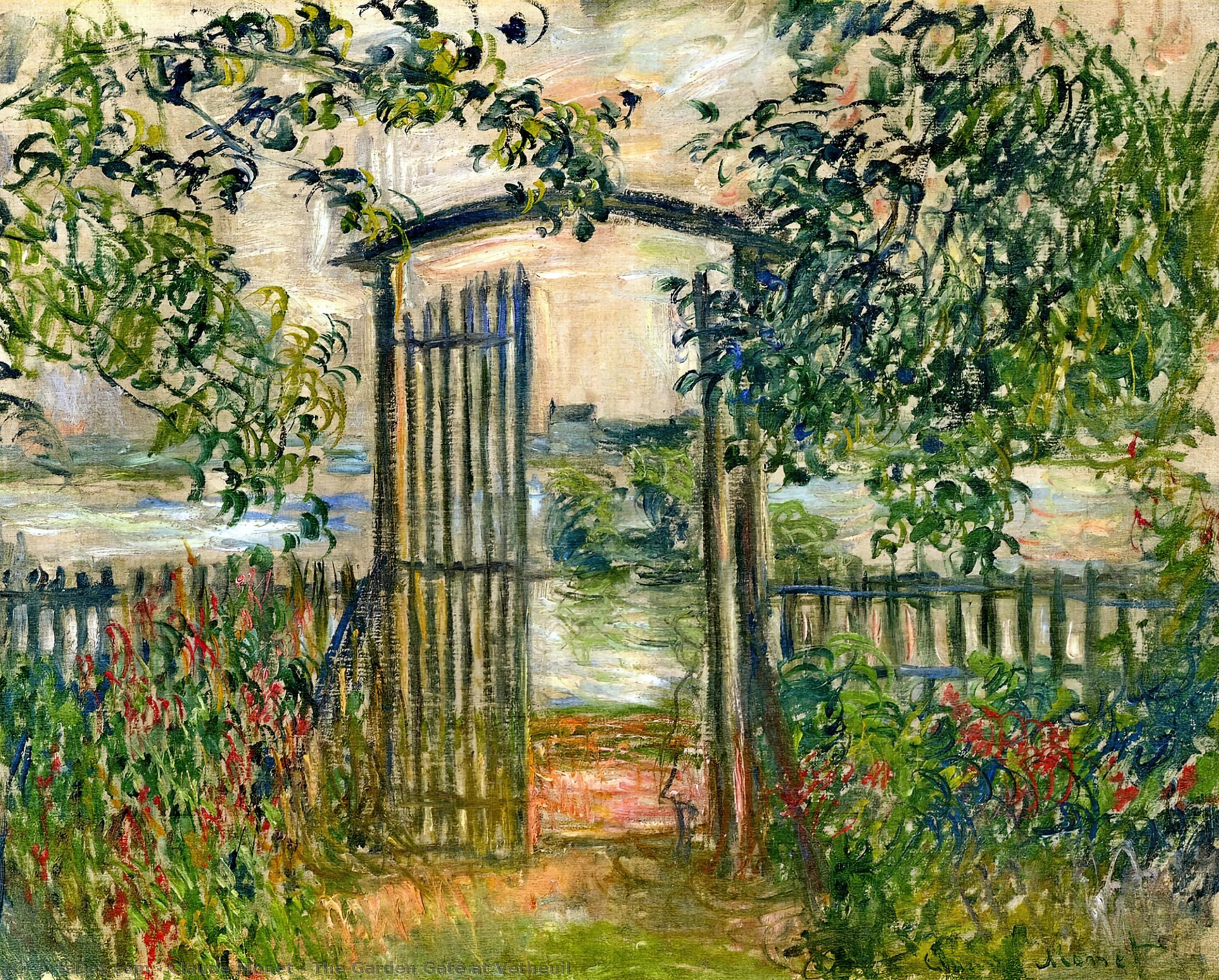 The Garden Gate At Vetheuil — Claude Monet