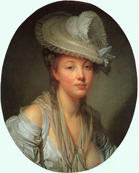 Young Woman In A White Hat — Jean-baptiste Greuze