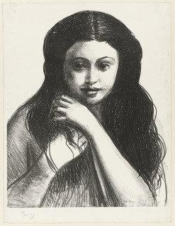 Head Of A Girl With Black Hair (femme Avec Cheveux Noir) From Metamorphoses — André Derain