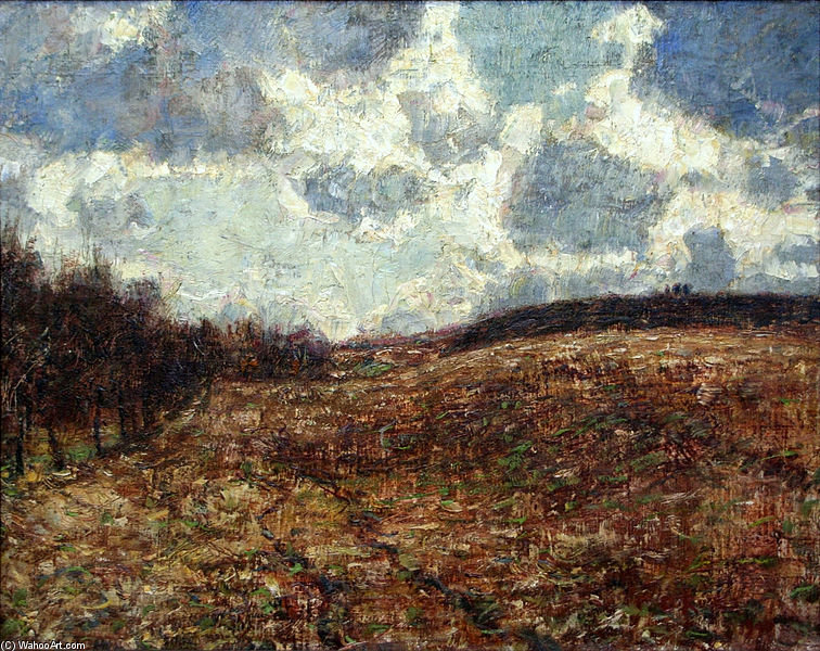 Hilly Landscape In Late Autumn — Christian Rohlfs