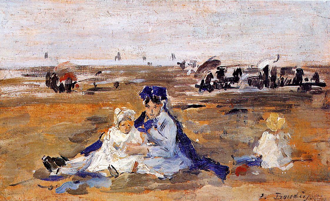 A Nanny On The Beach — Eugène Louis Boudin