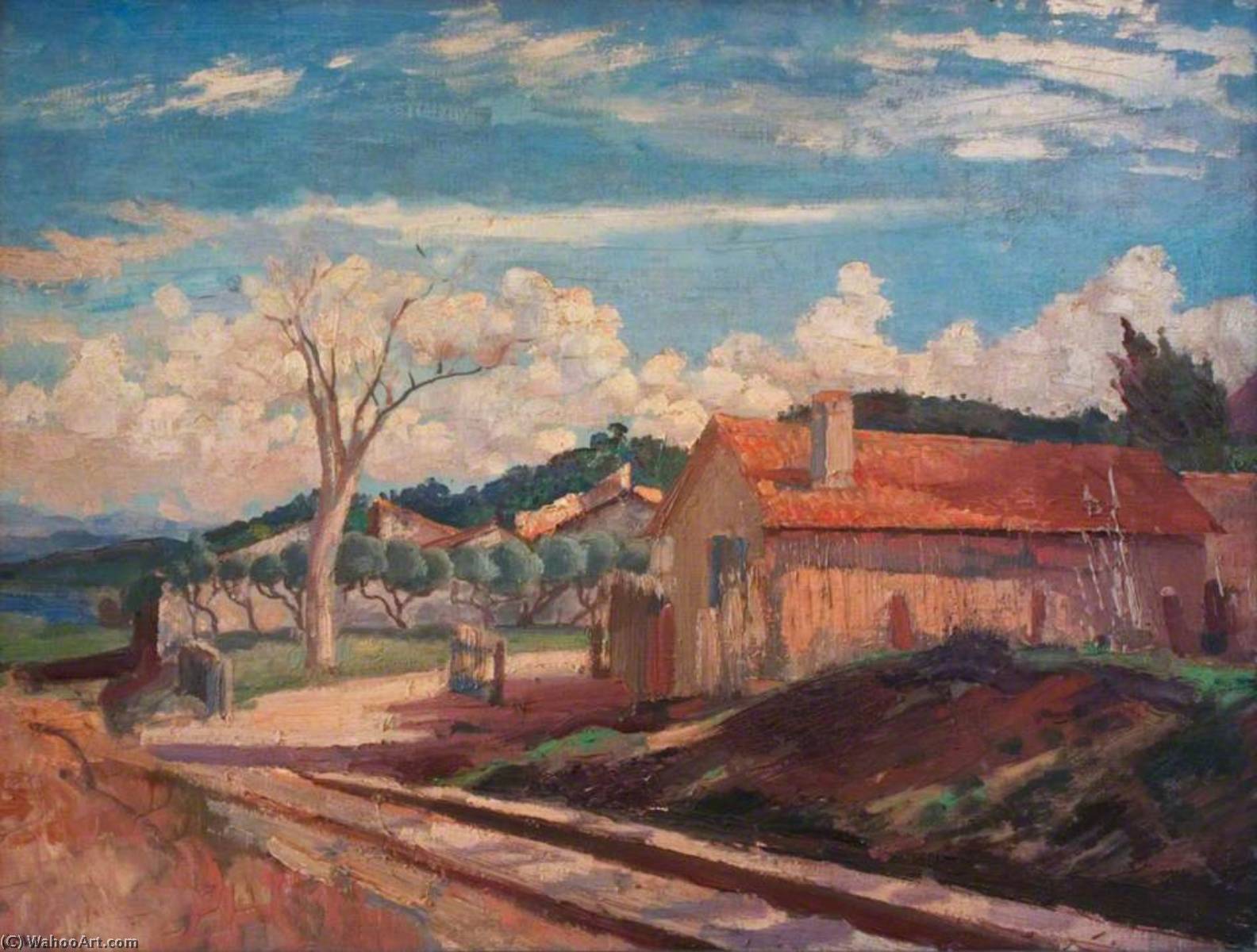 Landscape With Level Crossing — Augustus Edwin John