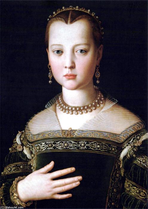 Portrait Von Maria De Medici — Agnolo Bronzino