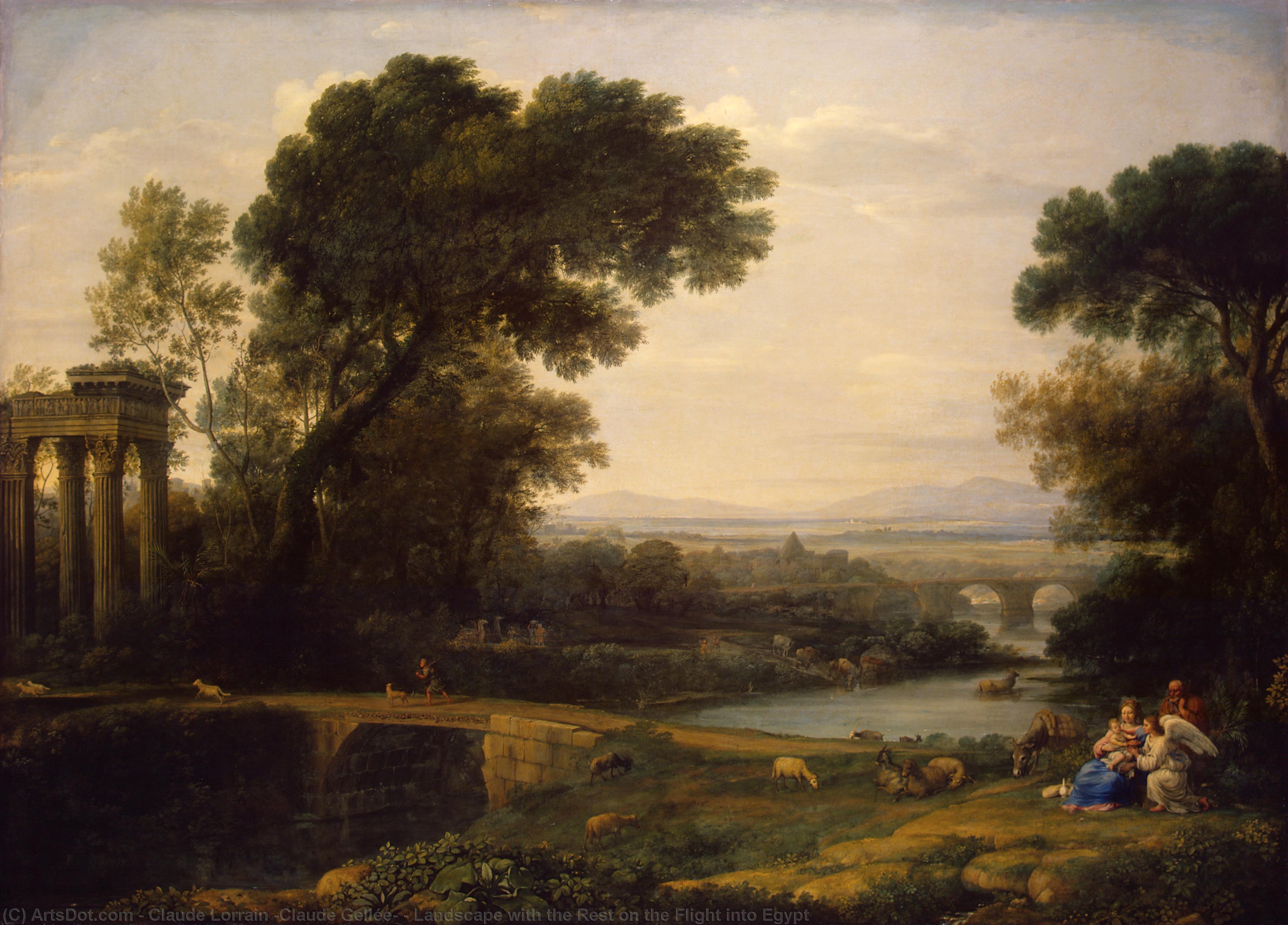 Landscape With The Rest On The Flight Into Egypt — Claude Lorrain (claude Gellée)
