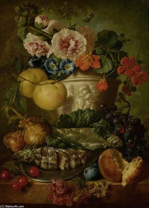 Still Life With Fruit, Flowers And Fish — Ян Ван Ос