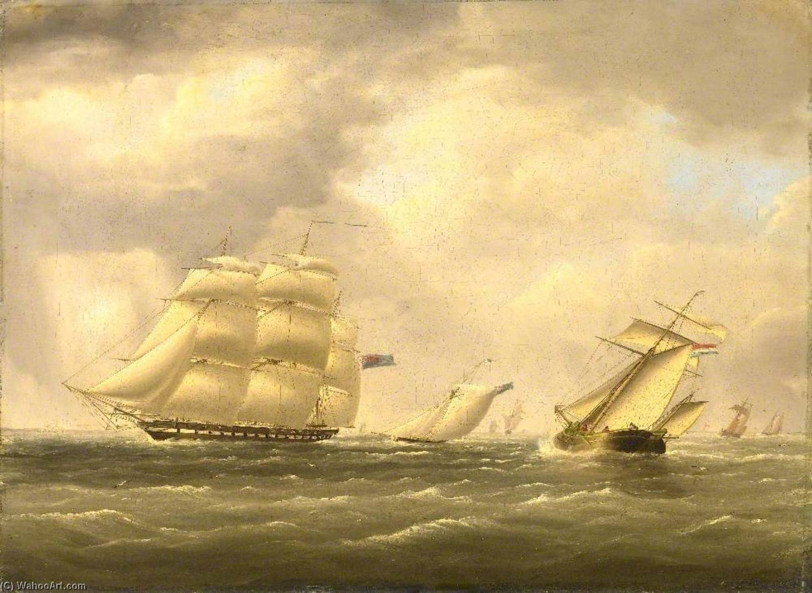 Hms 'warspite' 50 Guns Conveying Lord Ashburton On A Special Mission To The United States, Beating Down The Channel — Nicholas Matthew Condy