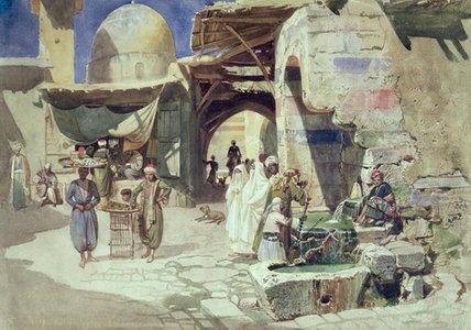 An Arab Street Scene — Carl (friedrich Heinrich) Werner