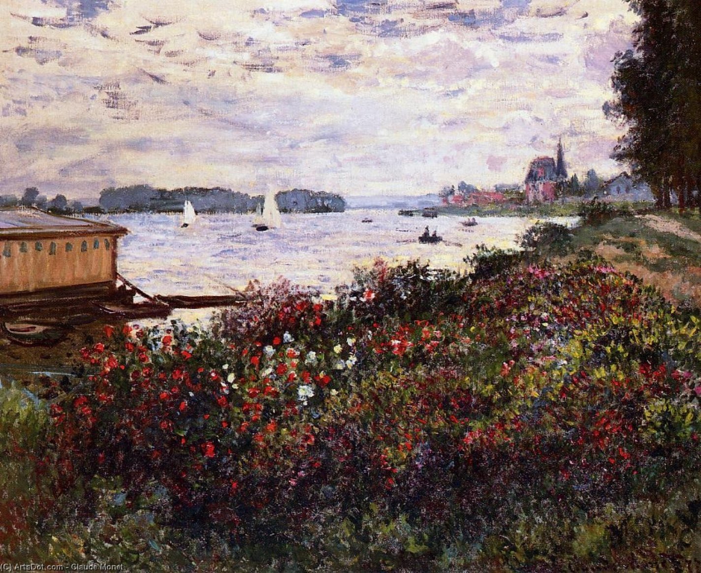 Riverbank At Argenteuil — Claude Monet