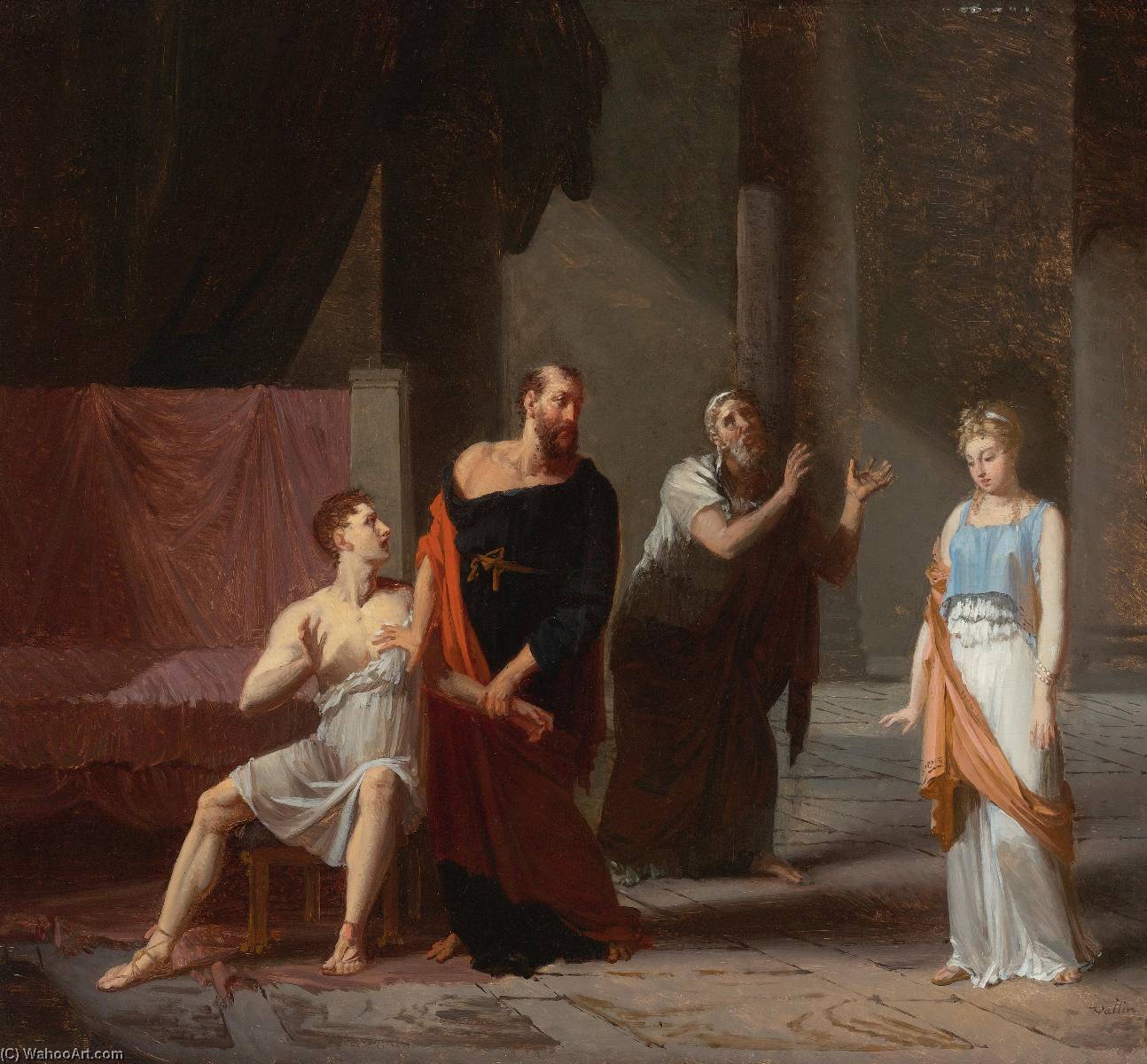 Antiochus And Stratonice — Jacques Antoine Vallin