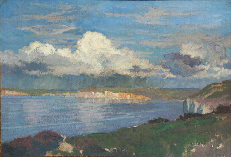Varengeville. Orage Sur La Falaise — Émile-rené Ménard