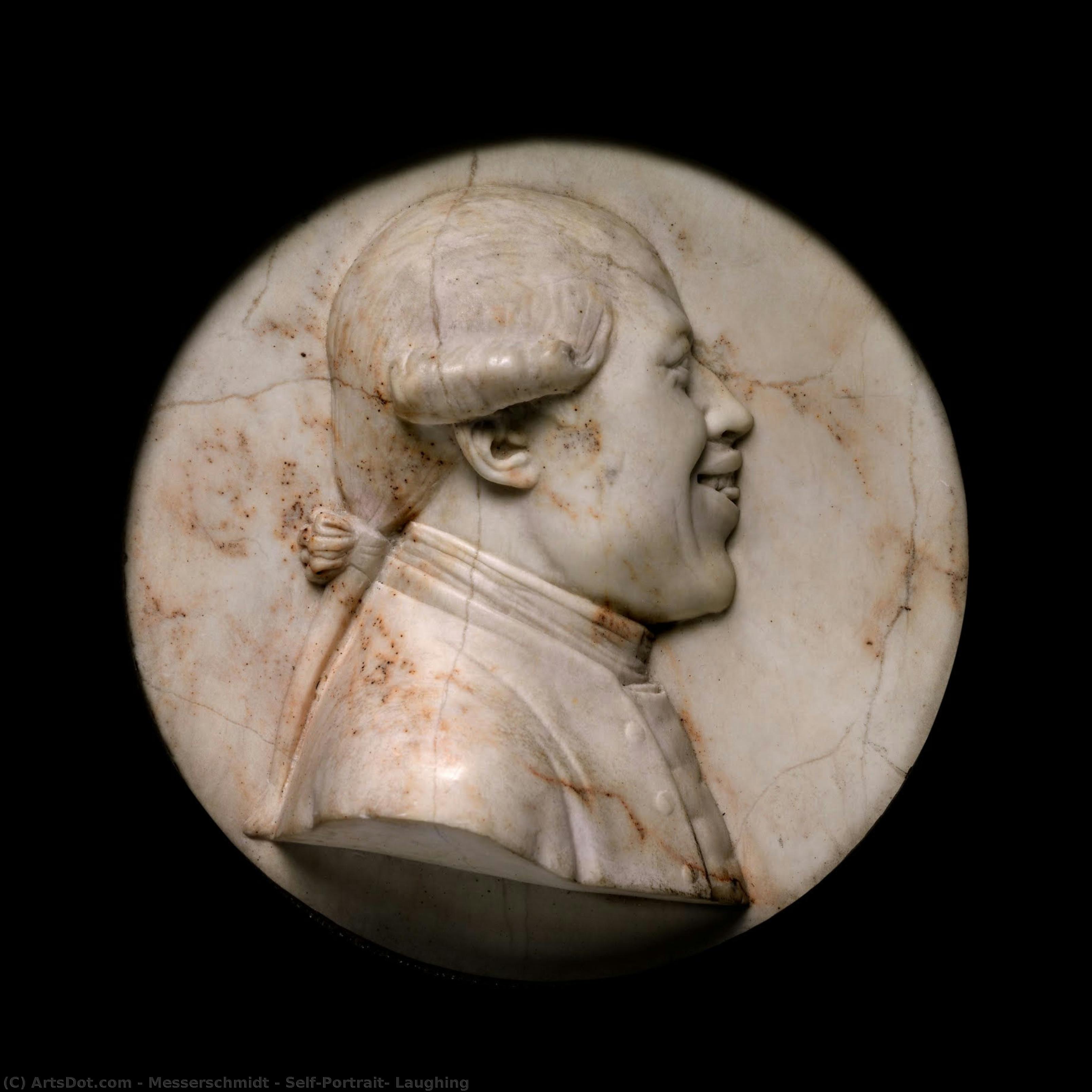 Self-portrait: Laughing — Franc Zaver Meseršmidt
