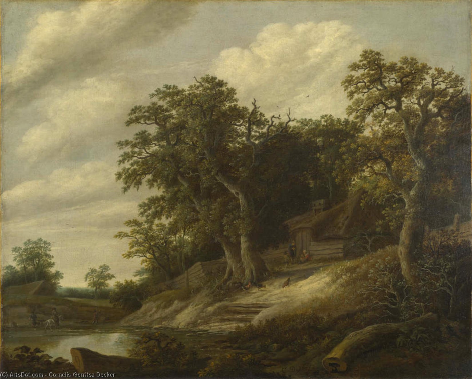 A Cottage Among Trees On The Bank Of A Stream — Cornelis Gerritsz Decker