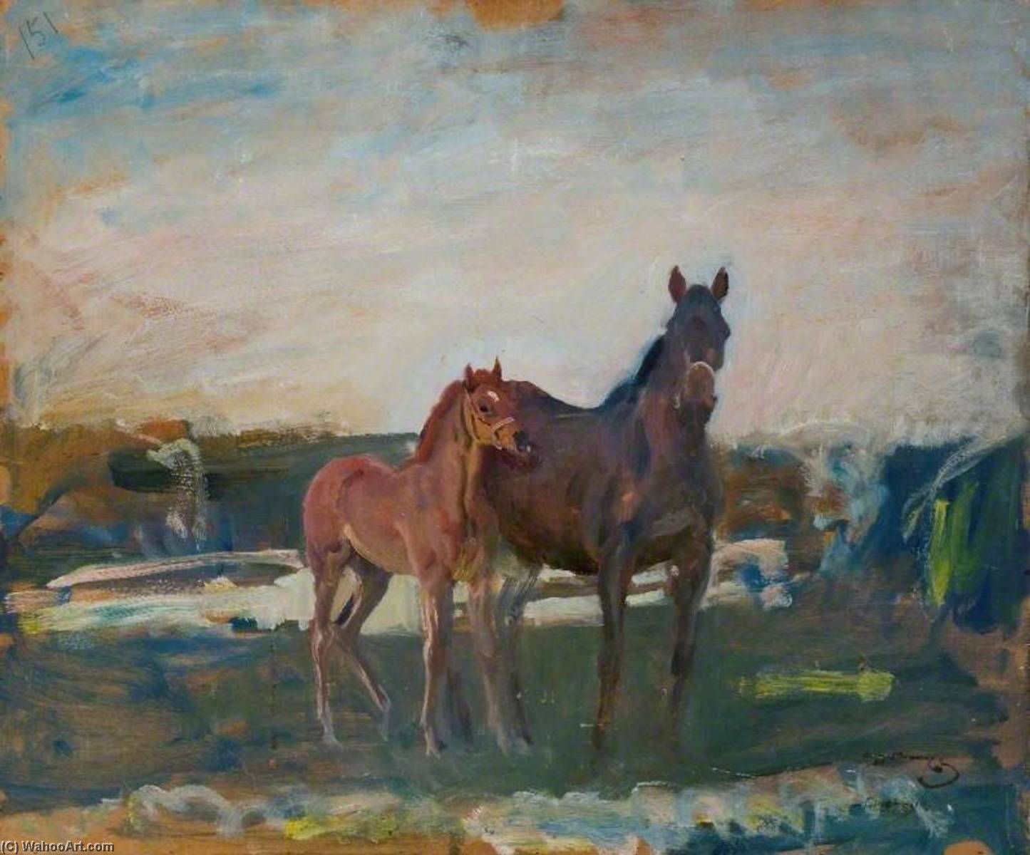 Eine Stute Und Ein Fohlen — Sir Alfred James Munnings