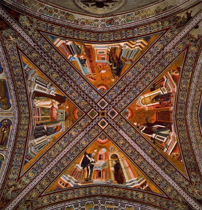 Bóveda De Los Padres De La Iglesia — Giotto Di Bondone