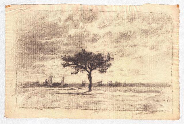 Drawing Of A Meadow — Theodore Clement Steele