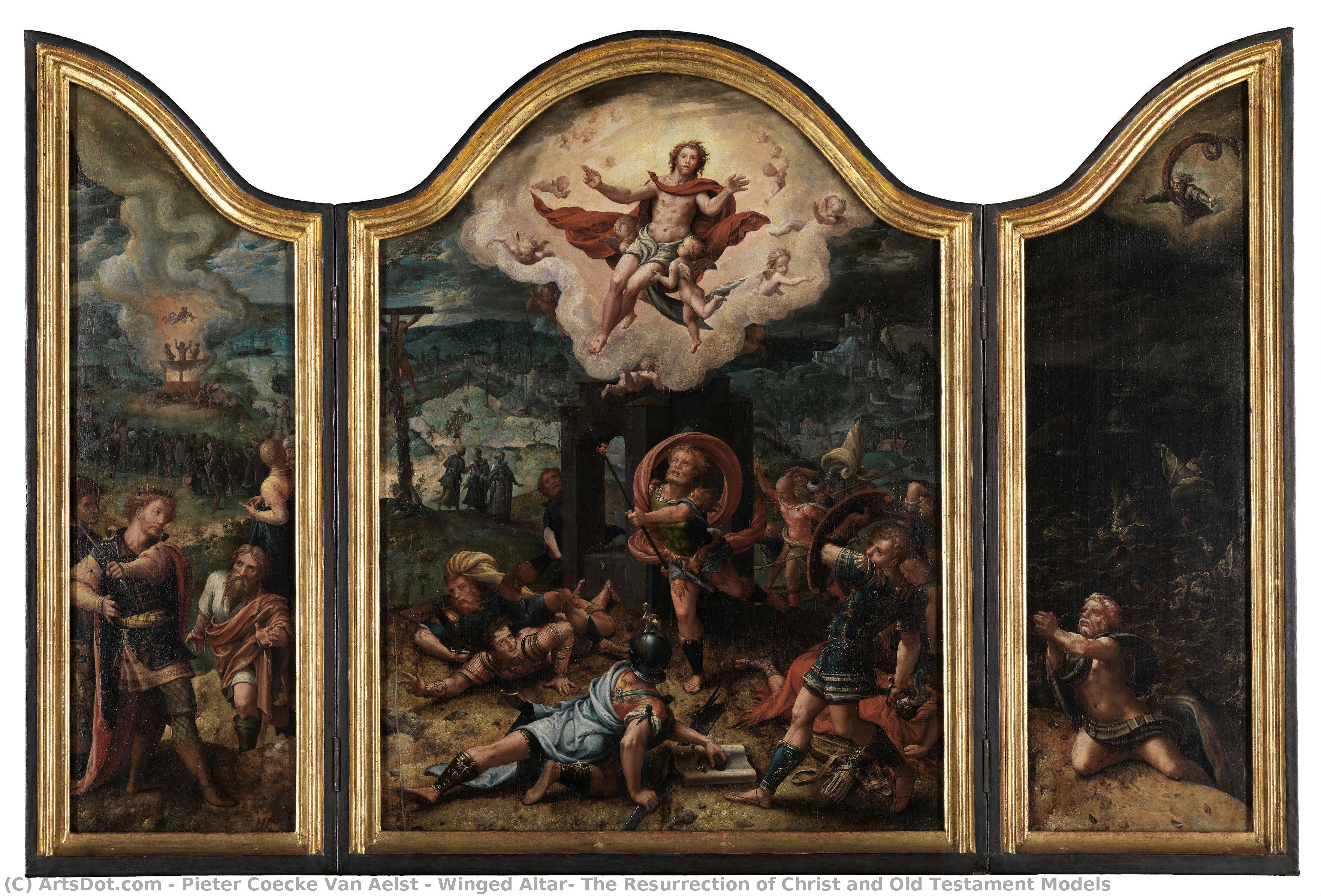 Winged Altar: The Resurrection Of Christ And Old Testament Models — Pieter Coecke Van Aelst