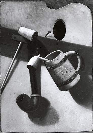 Palette, Mug And Pipes, (painting) — John Frederick Peto