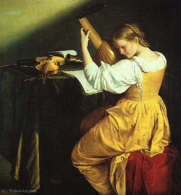 Gentileschi,o. The Lute Player, Approx. The National G (1610) — Orazio Gentleschi