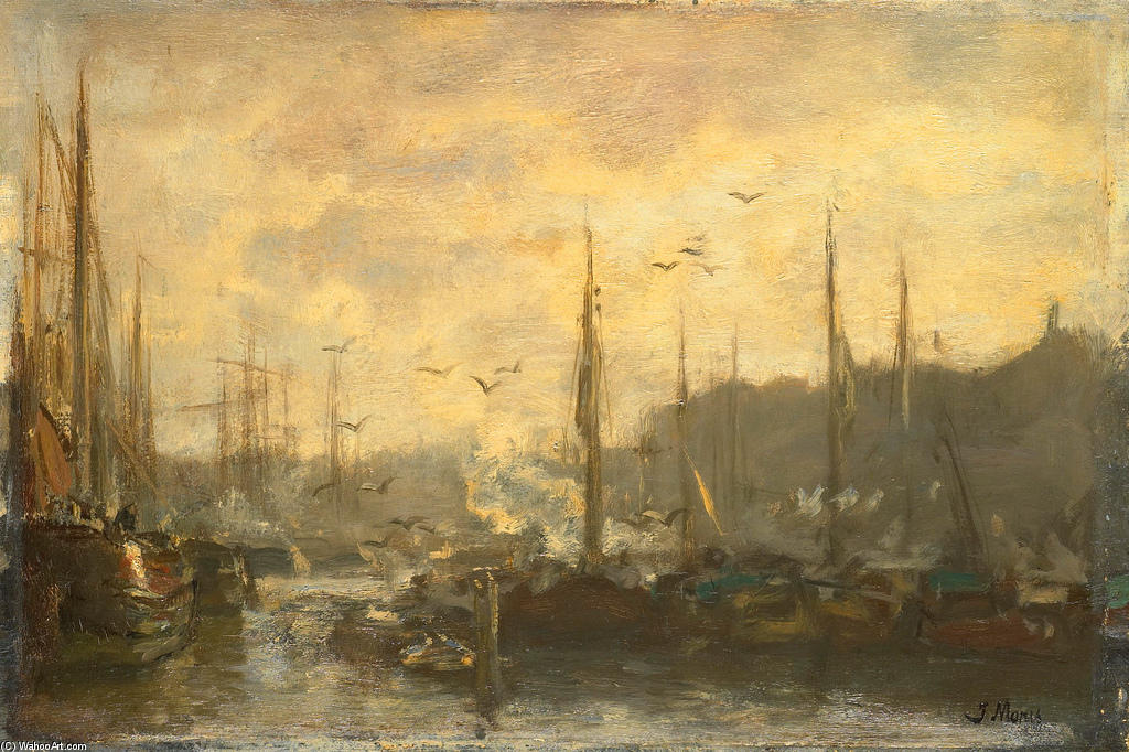 View Of A Port — Якоб Генрик Марис