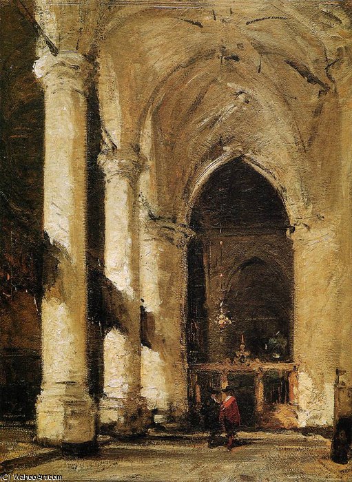 Sint Jacobs Kerk S Gravenshage Sun — Johannes Bosboom