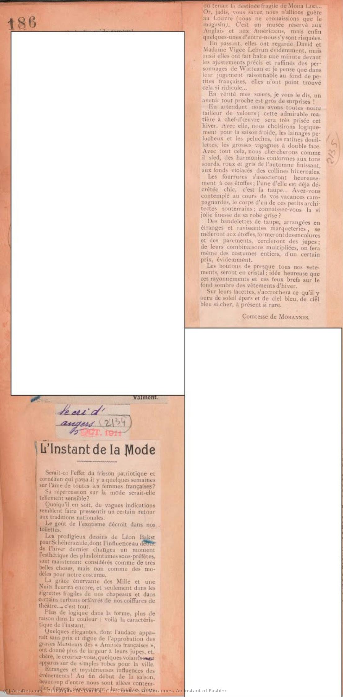 The Countess Of Morannes. An Instant Of Fashion — Christophe De Ponfilly